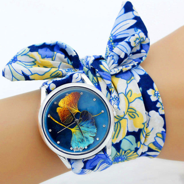 Ladies Cloth Wristwatch Watch Sweet Girls