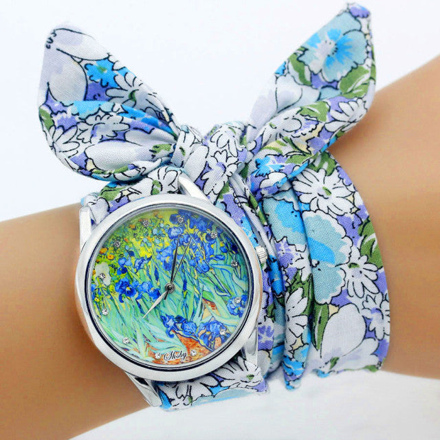 Ladies Cloth Wristwatch Watch Sweet Girls