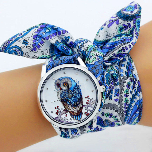 Ladies Cloth Wristwatch Watch Sweet Girls